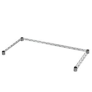 Iris Ohyama Metal Rack U-shaped Bar Pole Diameter 25mm Width 91 x Depth 46cm Load Capacity 10kg MR-91BK Sidebar Silver