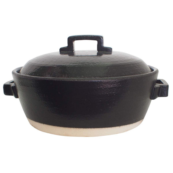 Maruyoshi Ceramic Processing IH Pot, Style Black No. 7, Black, 0.4 gal (1.5 L), IH Compatible, Stylish, No. 7 M0182