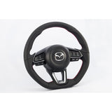 KENSTYLE original steering MD01 Mazda CX-5 (KF) 2017/2 ~ All Black Leather (Red Stitch)