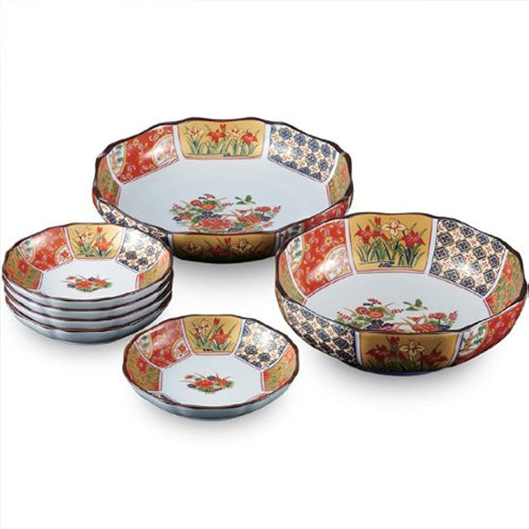 Ranchant Hospitality Set, Multi Plate, 9.4 x 2.0 inches (24 x 5.2 cm), 8.3 x 2.6 inches (21 x 6.5 cm), 5.5 x 1.2 inches (14 x 3 cm), Koimari Gold Arita Ware Made in Japan