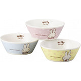 Dick Bruna 279733 Miffy Bowl Trio Set, Diameter 5.3 inches (13.5 cm)