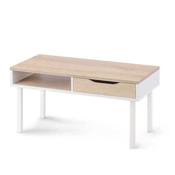 Iris Ohyama Table Center Table Fashionable Compact Living Alone Studio Desk Computer Desk Wood Center Table WCT-800 Warm White Light Natural Width Approx. 80.0 x Depth Approx. 38.0 x Height Approx. 41.0 (cm) HIROBIRO Series