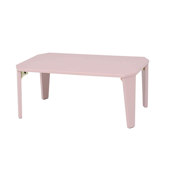 Hagiwara 7550SP Folding Low Table, Folding, Finished Product, Kids, Compact, Width 29.5 inches (75 cm), Smokey Pink