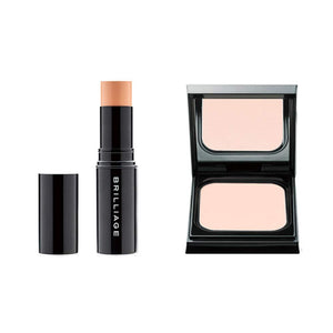 Brilliage Hyper Stick Foundation + Radiant Bright Powder (No.40 for normal skin) [Hyper Stick Foundation] SPF20/PA++ 10g [Color] No.40 for normal skin [Brand produced by Chiaki Shimada]