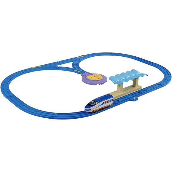 Plarail Chuggington Hanzo and automatic rotating table set