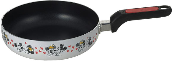 Tamahashi MM-311 Mickey Minnie Slightly Deep Frying Pan, 8.7 inches (22 cm), White