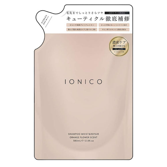 IONICO Premium Ion Damage Care Shampoo (Moist & Repair) Refill Pink 380ml