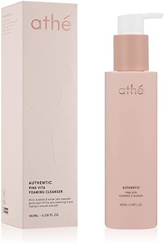 Atte Authentic Pink Vita Foaming Cleanser 180ml AUTHENTIC PINK VITA FOAMING CLEANSER Vegan Cleansing Face Wash Foam ATHÉ Official Organic Cosmetics Cruelty Free Korean Cosmetics