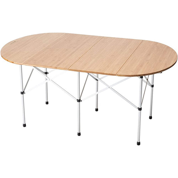 Snow Peak REBORN Products LV-231 Folding Table Oval Bamboo