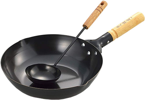 Tamahashi Chen Kenichi CK-333 Beijing Pot, 11.0 inches (28 cm), Induction 200 V Compatible (with Chinese Ladle)