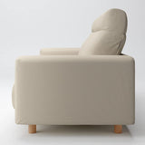 MUJI 82583809 212:2.5 Seater Cover Beige Washed Cotton Canvas Sofa Body 2.5 Seater Feather Pocket Coil for High Back