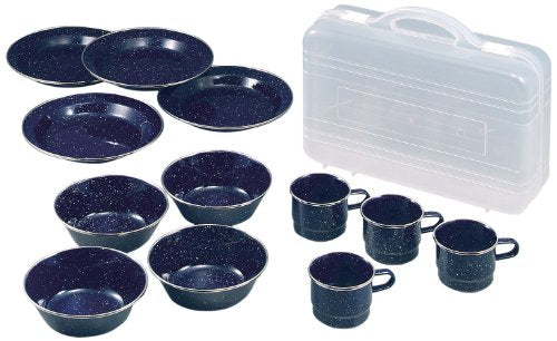 CAPTAIN STAG M-1078 West Hollow Dinnerware Set (4 Piece Set, Dishes, Bowls, and Mugs with Case)