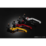 Bikers Clutch Lever Ninja250 Ninja400 Z250 Aluminum Billet Retractable 6 Levels Adjustment Silver BK-K250-SLV