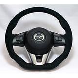 KENSTYLE Original Steering Wheel MA03 Mazda CX-3 (DK Series) 2015/2~2016/10 Ultra Suede (Red Stitch)