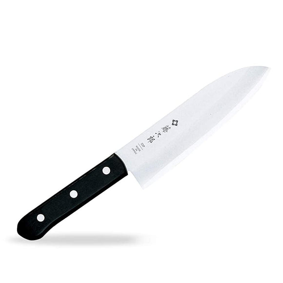 Fujijiro Santoku F-311 6.7 inches (170 mm), Japanese Cobalt Alloy Steel, Double-edged All-Purpose Knife for Meat, Fish, Vegetables, DP Cobalt Alloy Steel Interruption