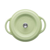 Vermicular GR Oven Pot Round 7.1 inches (18 cm), Anhydrous, Enameled Pot, Includes Dedicated Recipe Book, Pearl Green