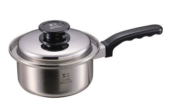 Pearl Metal Cook Marche HB-2383 3-Layer Steel Single Handle Pot, 6.3 inches (16 cm)