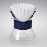 Kalita Coffee Dripper, Wave Style Up, Navy, For 2-4 People, #185 #35246