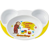 Skater WP7 Children's Plate, Easy to Scoop, Children's Tableware, Baby Lunch Plate, Curious George, 9.0 x 6.2 x 1.4 inches (22.7 x 15.7 x 3.6 cm)