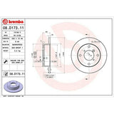 Brembo / Disc Rotor, Pack of 2, Model Number: 08D17311
