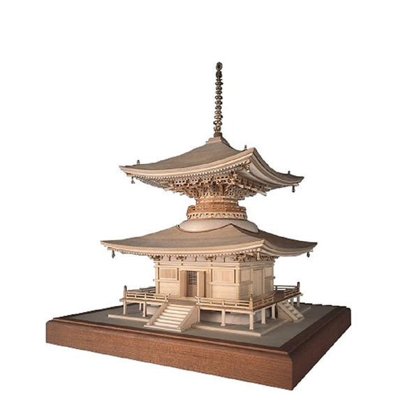 Woody Joe 1/50 Ishiyama Temple Multi-Treasure Tower Wooden Model Assembly Kit