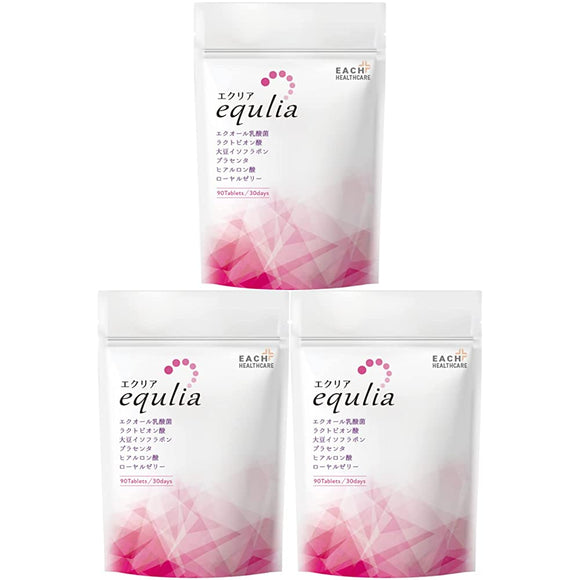 Equlia Equol Producing Supplement, Equlia Equol Lactic Acid Bacteria, Soy Isoflavone, Lactobionic Acid, Concentrated 6 Types of Female Support Ingredients (3)