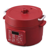 Iris Ohyama PC-MA3-R Electric Pressure Cooker, 9.8 gal (3 L), For 3 to 4 People, Low Temperature Cooking, Tabletop Pot, Reservation Function, Recipe Book Included, Cassis Red