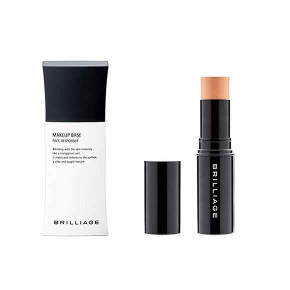 Brilliage Makeup Base + Hyper Stick Foundation (No. 60 for dark skin) [Makeup base] SPF25/PA++ 33g [Foundation] SPF20/PA++ 10g [Color] No. 60 for dark skin [Brand produced by Chiaki Shimada]