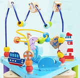 YOHO Bead Coaster Looping Toy Activity Cube Kids Educational Toy Wooden Multi-Play Set Play Center Series Educational Box Kids Toy