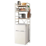Iris Plaza Refrigerator Rack, 3 Tiers, Width 23.4 x Depth 16.1 x Height 70.9 inches (59.5 x 41 x 180.5 cm), Kitchen Storage, Natural a, White