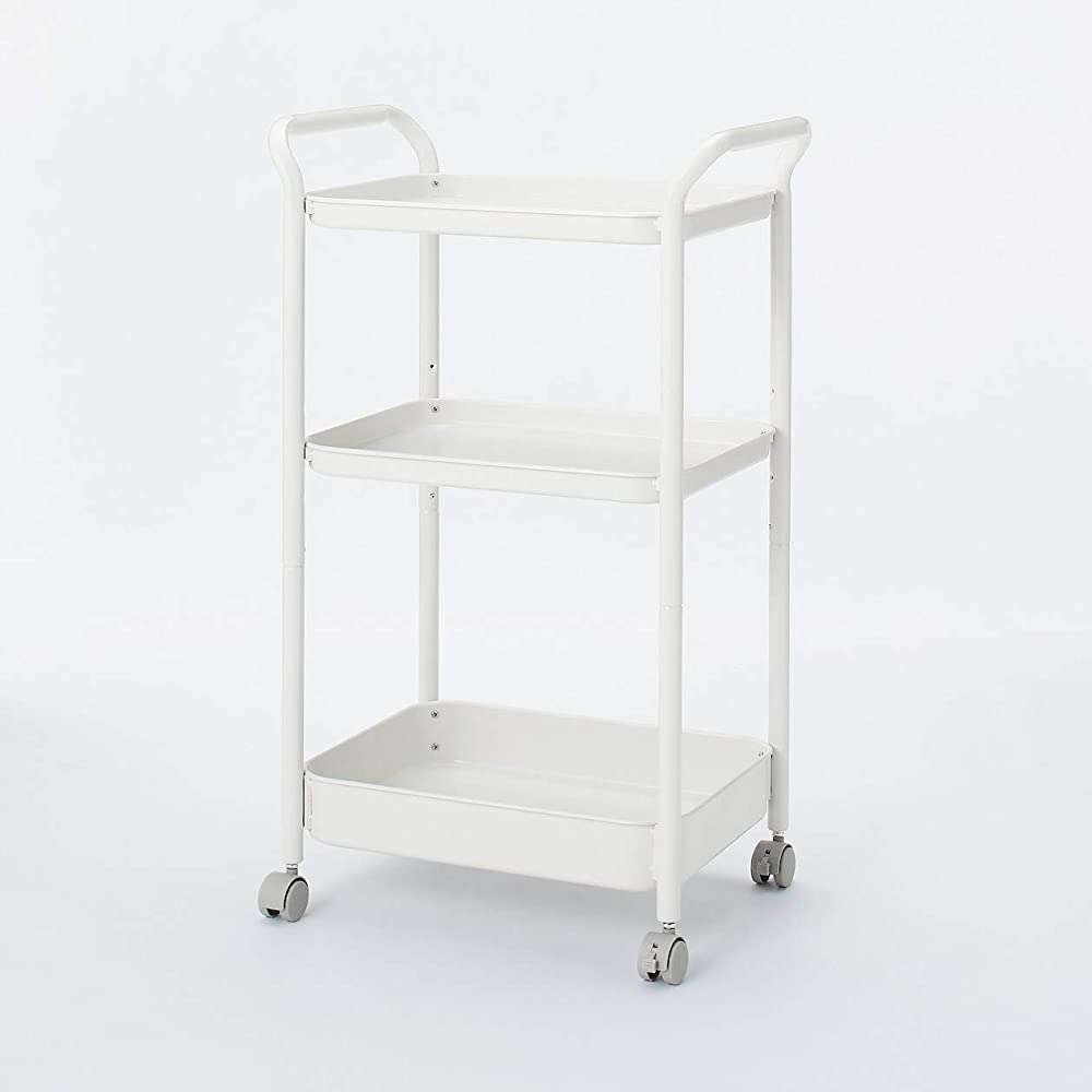 Muji 82944808 Steel Pipe Wagon Rack, 3 Tier – Goods Of Japan