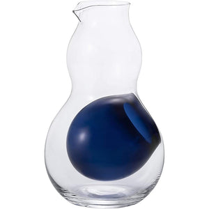 Aderia Tokuri H4988 Carafe, Pocket Blue Black, L, 12.5 fl oz (370 ml), Ice Pocket / Drink Won't Fade Out, Father's Day, Birthday Gift