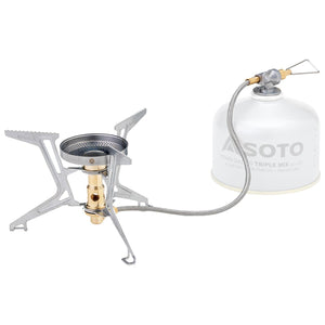 [SOTO] Equipped with a single burner micro regulator made in Japan (high heat and wind resistance) Comfortable with high heat generation (fuel saving) Compact storage (lightweight) Separate micro regulator stove FUSION Trek SOD-331 Silver