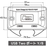 DZELL USB Charging 2 Port Y/B Reserve Tank Bolt on Type Red C650 (All) Hayabusa (L4-) Yamaha 780209