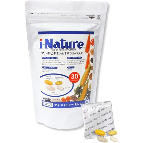 i-Nature Eye Nature Select Multivitamin & Mineral Megavitamin 27 types 1 month supply 120 tablets (4 tablets per day x 30 days) 15 vitamins 12 minerals