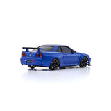 Kyosho Minute AWD Nissan Skyline GT-R R34 V.specII Nulu Metallic Blue Electric Radio Control 32629MB