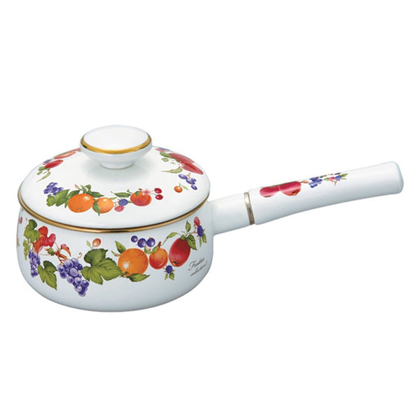 Fuji Enameled Frutus Collection II FTC-16S Single Handle Pot, 5.3 gal (1.5 L), IH200V Compatible