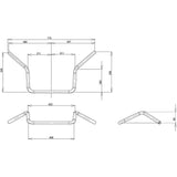 EFFEX (Effex) Handle EZ-FIT BAR 70mm back Steel Black FLHX/FLHTK/FLHTCU (14-16) EHD404-70B