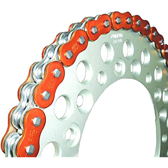 EK (EK) QX Ring Seal Chain 520SR -X2 Metal Orange 100L SemiPress Clip Joint-