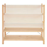 Muji 38749769 Pine Wood Unit Shelf, Canvas Magazine Rack, Width 33.9 inches (86 cm), Width 32.9 inches (83.5 cm), Depth 13.4 inches (34 cm), Height 19.7 inches (50 cm)