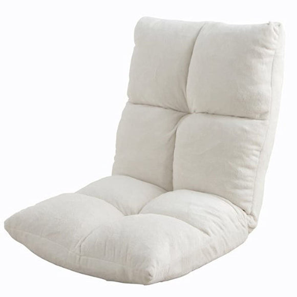 Iris Plaza FC-540 Floor Chair, Reclining, 14 Settings, Memory Foam, Smooth Microfiber Fabric, White