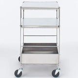 Muji 37167018 Stainless Steel Unit Shelf Wagon Set, Width 25.4 x Depth 16.1 x Height 27.8 inches (64.5 x 41 x 70.5 cm)