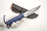 Akiyuki Toso Tao Tango Outdoors Knife Germany 115 Blue Double-Blade Hamper Polished Leather Case BEPALWA-008 Toyokuni Made in Japan