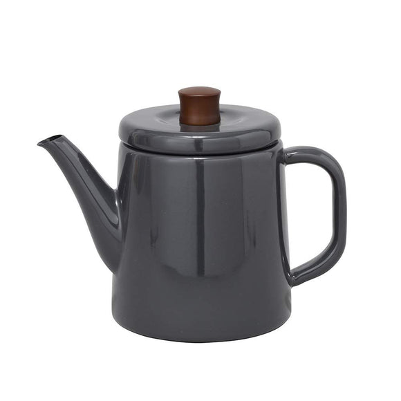 Noda Enamel PTR-1.5KGR Pot, 0.4 gal (1.5 L), Gray, Made in Japan