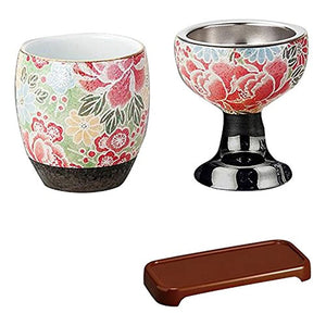 Arita -yaki Brown SOAKS Charger, French Whisk Set (Pairs) With Four Seasons Sumahonoyoufukuya