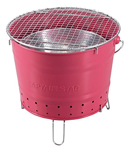 CAPTAIN STAG UG-23 34 Barbecue 7-wheel Sichi Bucket Grill for 1 to 2 People