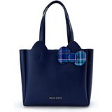 Sanrio Hello Kitty Tote Bag (Hello Kitty Tartan), Navy