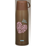 Thermos Water Bottle Vacuum Insulated 2WAY Bottle 1.0L Flower Brown FFR-1004WF F-BW