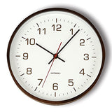 KATOMOKU plywood wall clock 4 brown sweep (continuous second hand) km-44B 252mm (quartz watch)