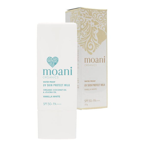 moani organics UV SKIN PROTECT MILK (VANILLA WHITE) SPF50+ PA++++ face sunscreen (vanilla white)